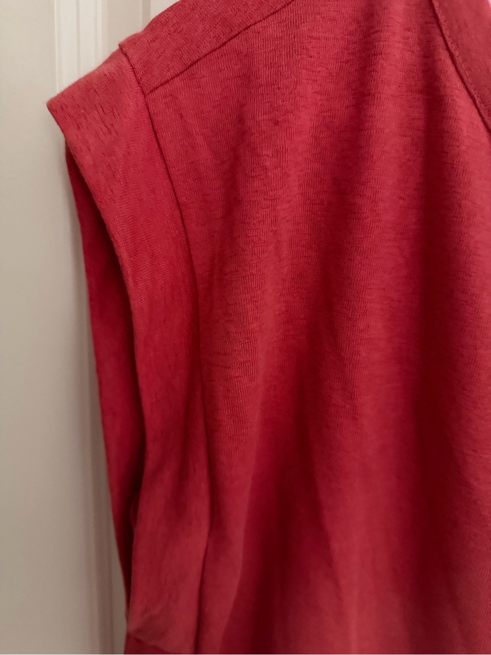 LOFT Red Sleeveless Crewneck Muscle Top - Picture 3 of 3